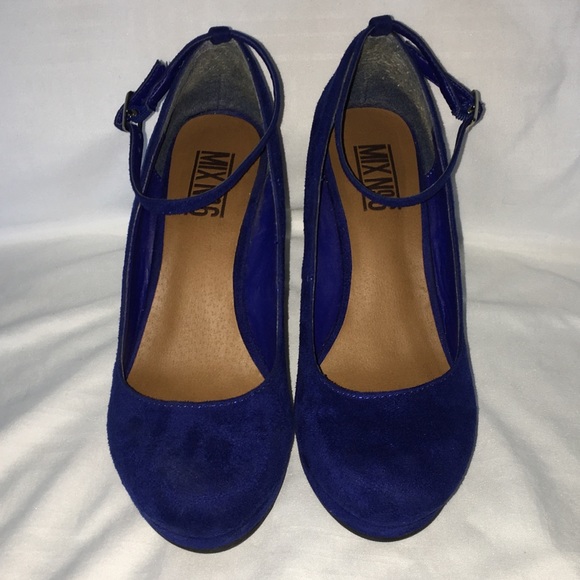 Mix No6 Royal Blue Wedges Size 6 - Picture 2 of 6